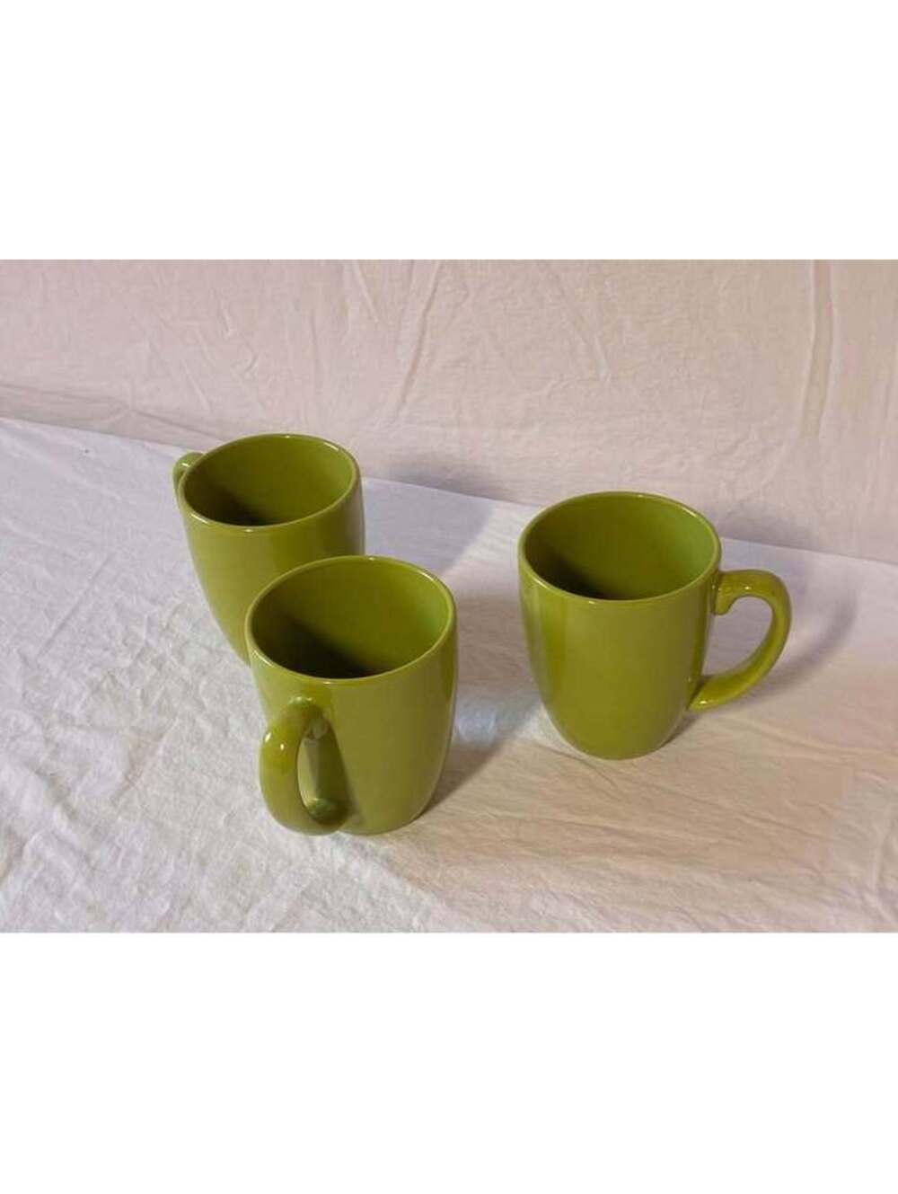 Set of 3 Corelle Stoneware Green Coffee Mugs - Picture 2 of 3